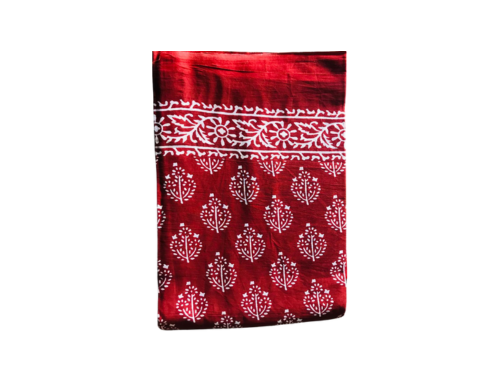 Laal Rang Bagru Chhap Saree